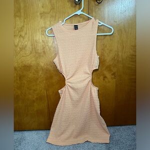 Peach Cut out Dress